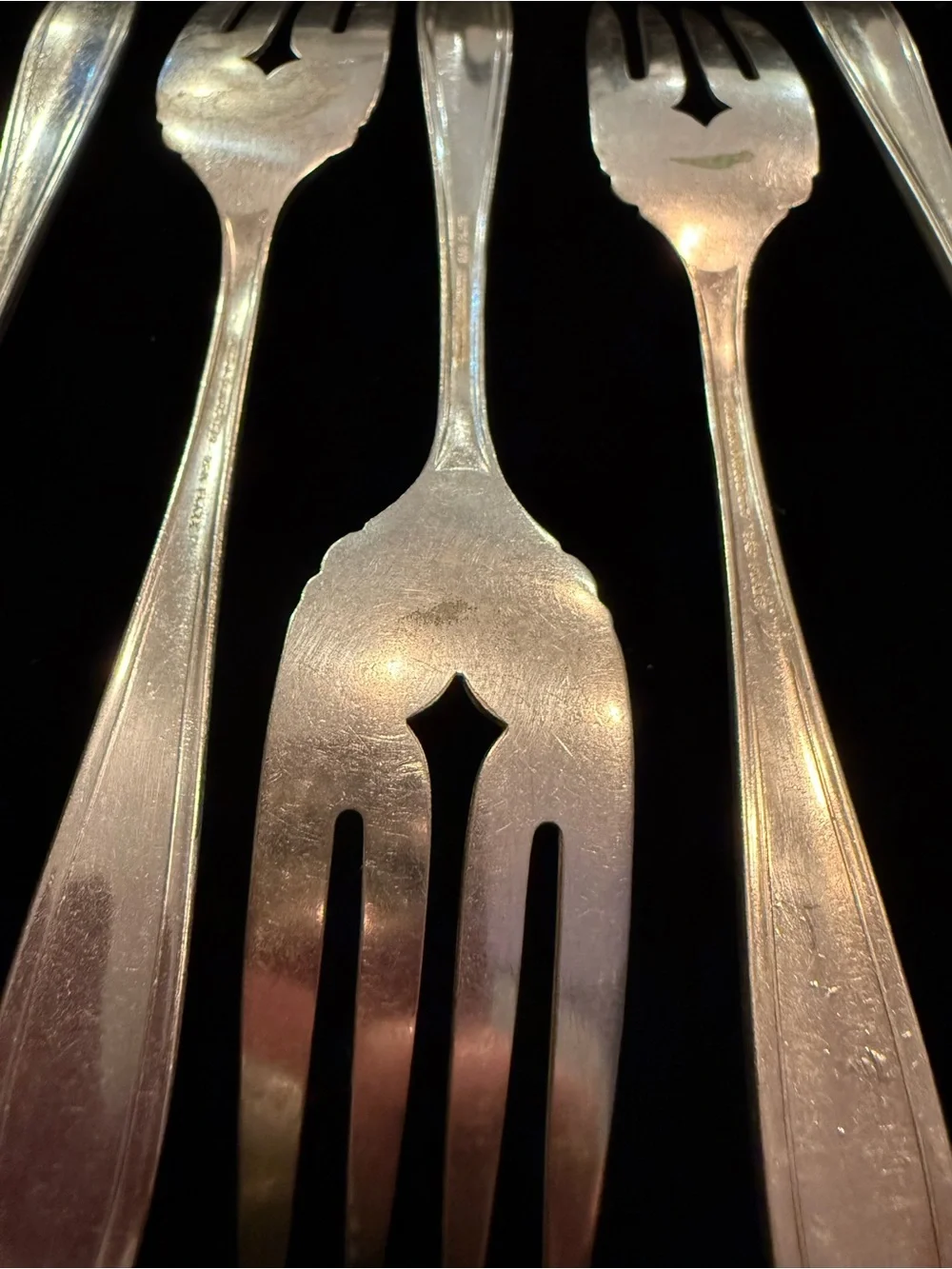1921 Oneida Community Silver Plated “Ardsley” set of 12 Salad/Fish Forks